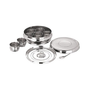 Belly Masala Dabba - Stainless Steel Spice Box