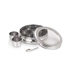 C Through Masala Dabba - Stainless Steel Spice Box