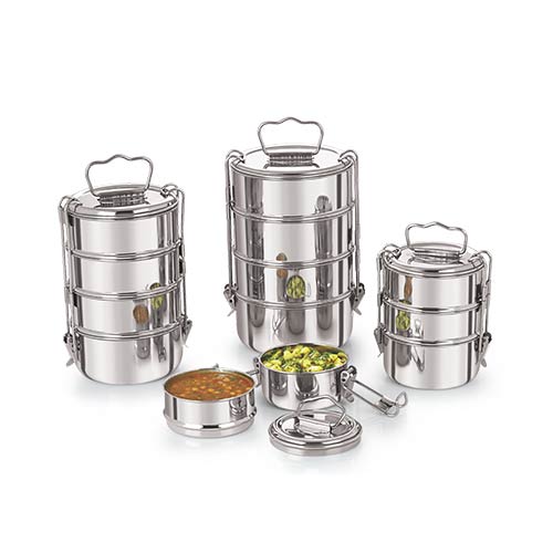 Clip Tiffin (2 Container) - Stainless Steel Lunch box