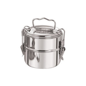 Clip Tiffin Plate (2 Container) - Stainless Steel Lunch box