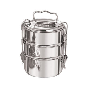Clip Tiffin (3 Container) - Stainless Steel Lunch box