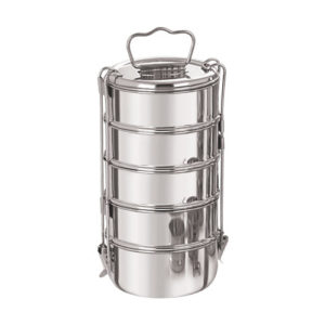 Clip Tiffin (5 Container) - Stainless Steel Lunch Box