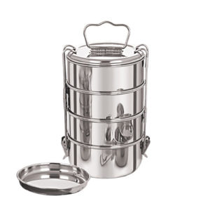 Clip Tiffin Plate (4 Container) - Stainless Steel Lunch box