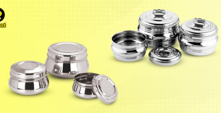 Stainless Steel Dabba | Stainless Steel Kitchen Utensils Manufacturers in India | stainless steel utensils